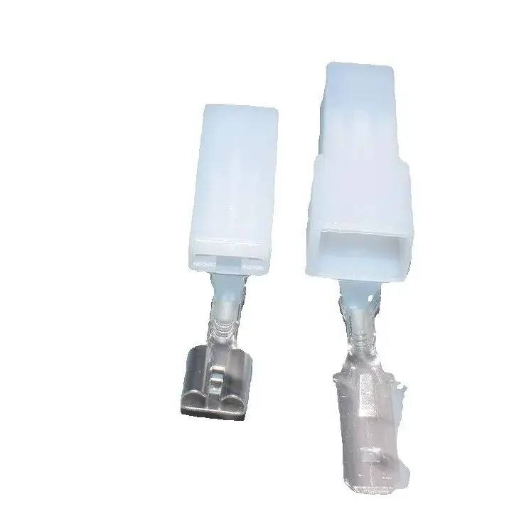 shhworldsea 1 Pin 6.3 Series Car & Motorcycle Connector White Plastic Plug With Terminal 180916/180905 1P Connector