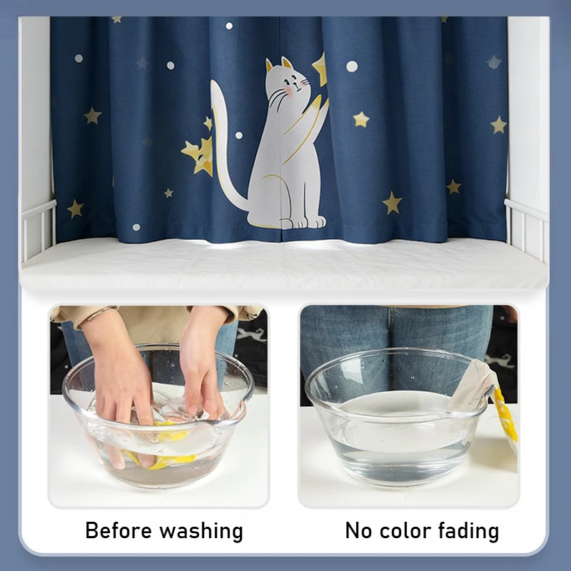 1/2PCS New Upgraded Thicken Blackout Bed Curtain Table Partition Screen Mosquito Proof Canopy for Student Dorm Bedroom 2m Long view 5