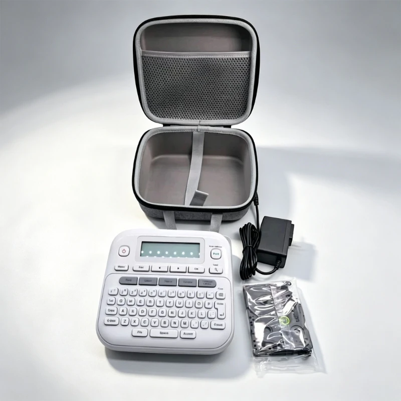 Label Printer Carrying Case with Hard Shell, Soft Lining, Inner Pocket and Carry Handle For Touch D220 210 Desk Storage, K1KF