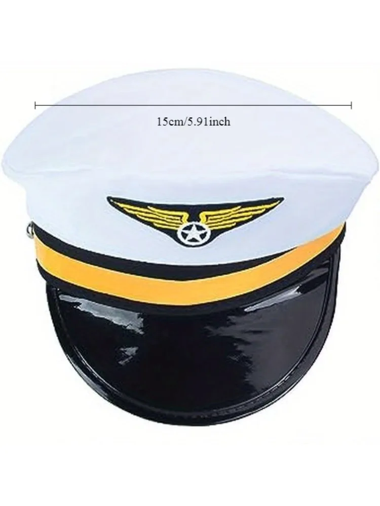PESENAR Pilot Clothing Set, Aviation Pilot Captain, Pilot Hat, Shoulder Badge, Sunglasses Badge, Tie Accessory