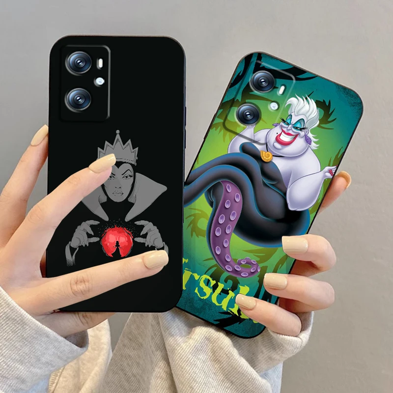 Maleficent Usula Disney For OPPO Find X6 X5 X3 A54S A5 A94 A16 A53S A57 A74 A72 A98 A78 A96 A9 5G Black Funda Phone Case