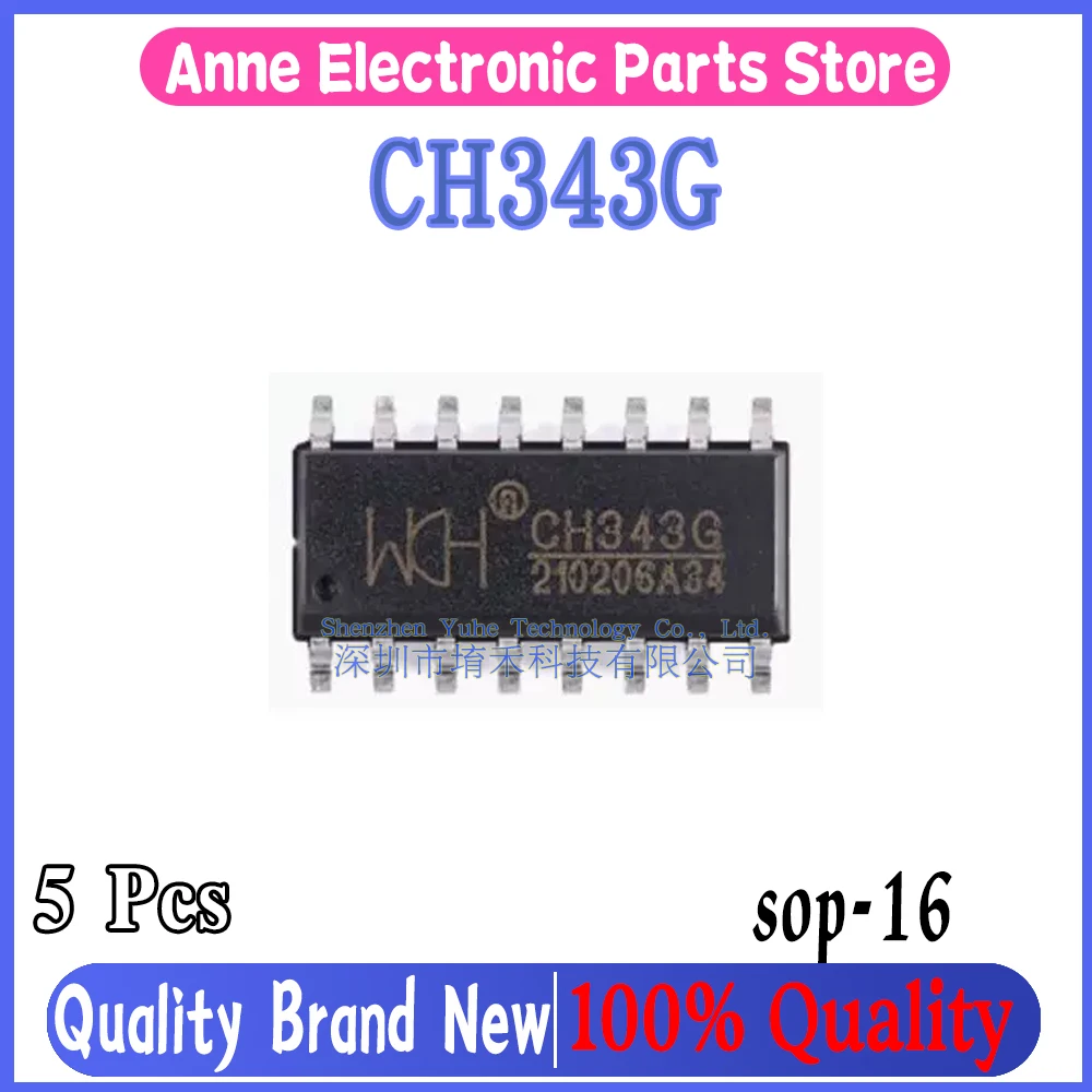 (5piece)100% New CH343G CH343 sop-16 Chipset