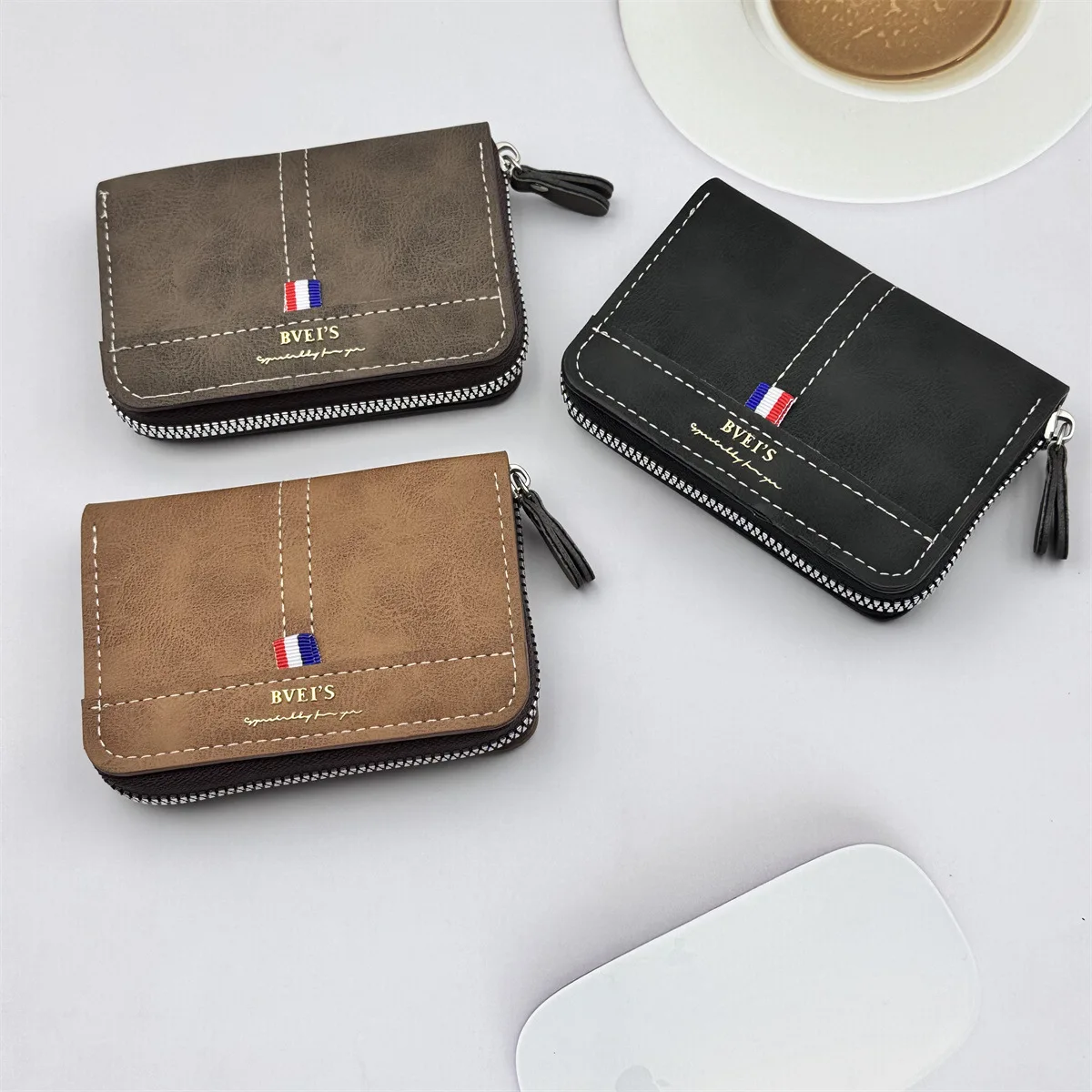 2026 New Men's Card Holder New Design Multiple Card Slots PU Leather Wallet Fashion Large Capacity Small Card Case