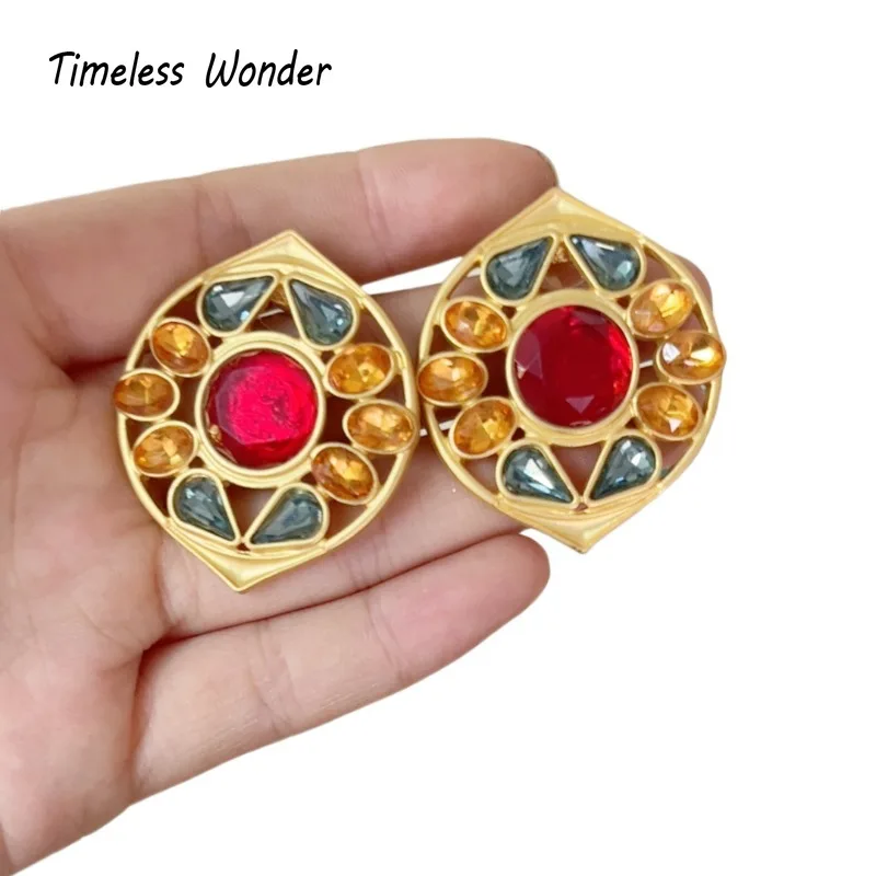 

Timeless Wonder Fancy Zircon Geo Stud Earrings for Women Designer Jewelry Runway Goth Luxury Rare Sweet Gift Top 5152