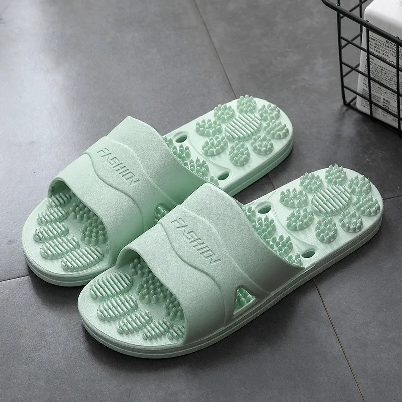 Home Slippers Foot Massage Women Summer Sandals House Bathroom Slipper Non-slip Soft Sole Men Indoor Hotel Couples Shoes