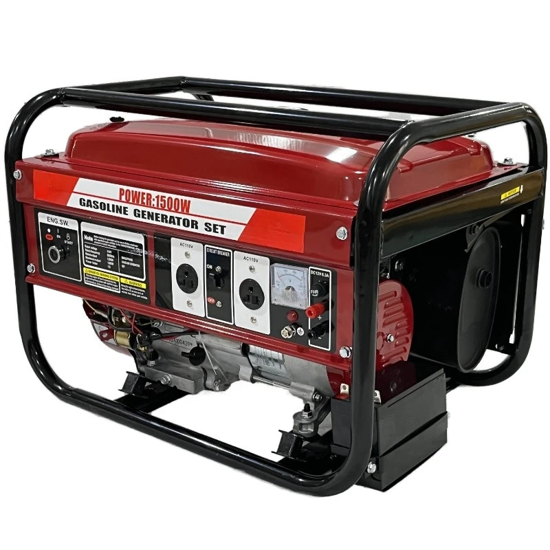 1.5kw portable generator double pressure one-button start with battery camping irrigation household generator