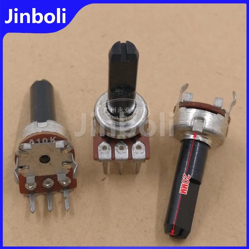 5PCS R121 Type Single Vertical 3Pins A10K A103 Amplifier Audio Volume Small Potentiometer Half Shaft Length 20MMF
