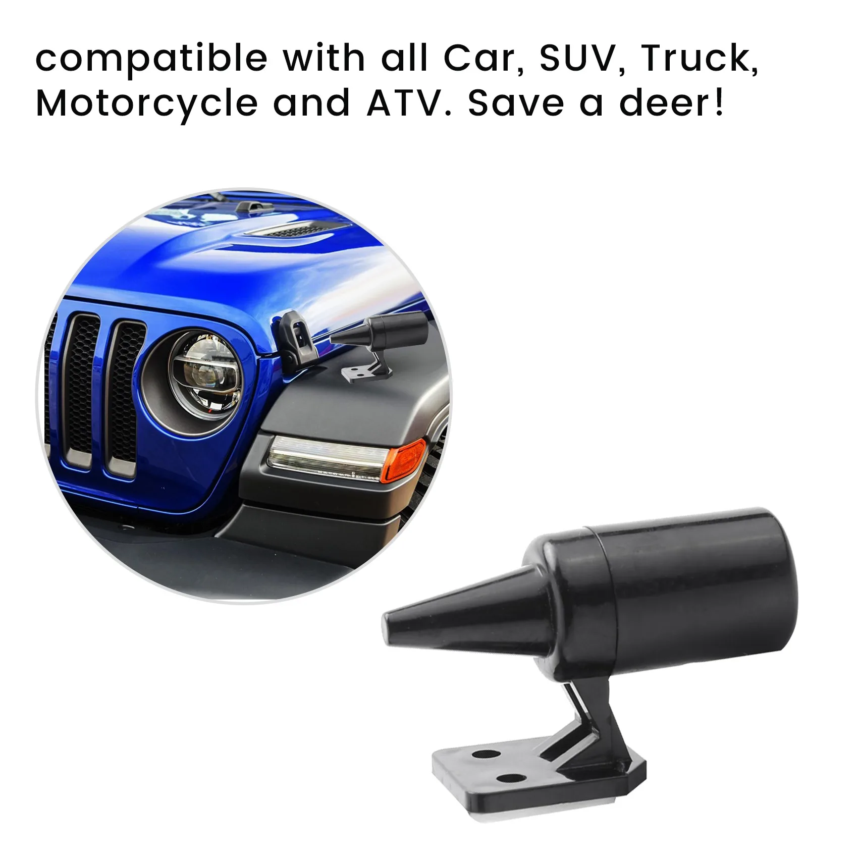 Deer Alert For Vehicles Avoids Deer Collisions Car Deer Warning Black Ultrasonic Wildlife Warning For Auto Motorcycle Truck Suv
