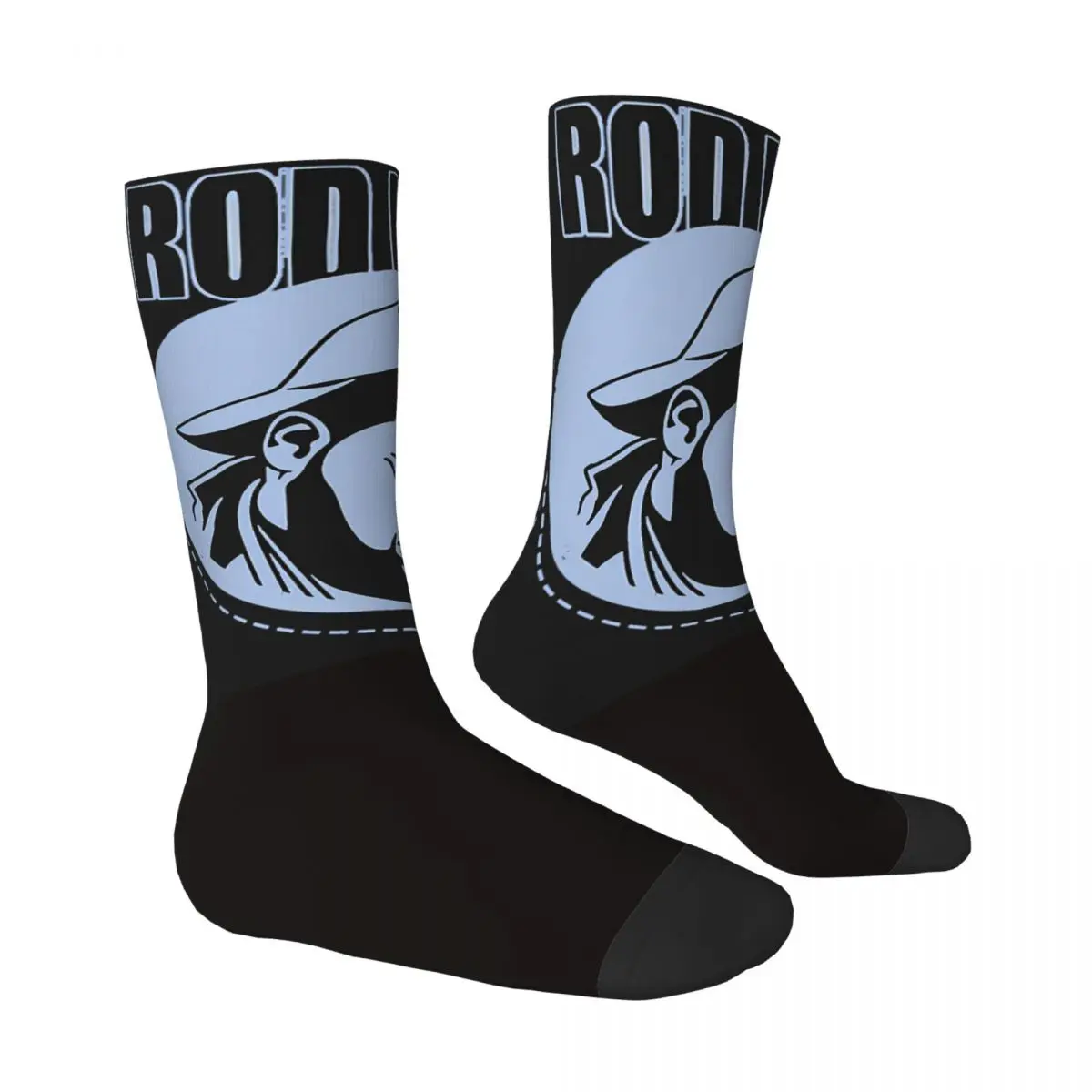 Fun Blue Rod Wave Unisex Winter Socks Hip Hop Happy Socks Street Style Crazy Sock