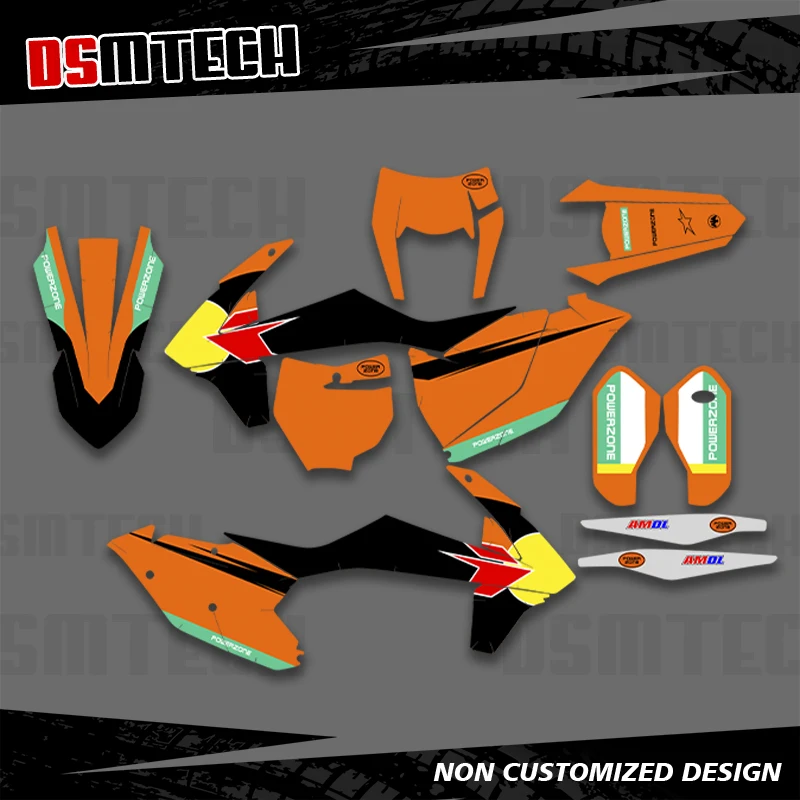 

DSMTECH For KTM 125 250 350 450 500 SX SXF XC XCF 2016 2017 2018 EXC EXCF XCW 2017 2018 2019 Graphics Decals Stickers 009