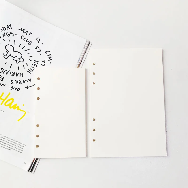 A5 A6 A7 Notebook 6 Hole Loose leaf Inner Core Square Line Blank Plan Manual Book Index journal notebook