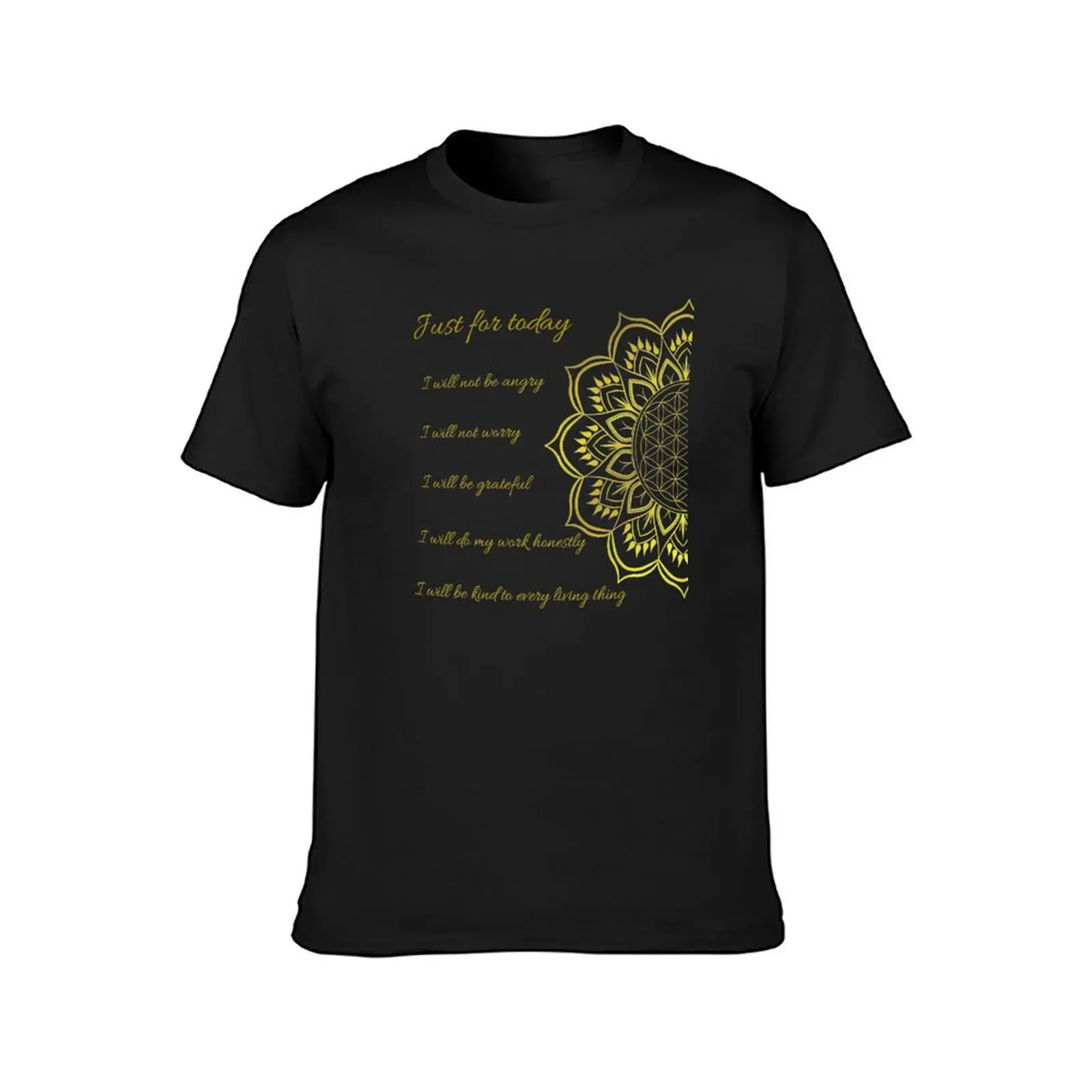 Golden Mandala Reiki Principles T-Shirt cute tops quick-drying mens champion t shirts