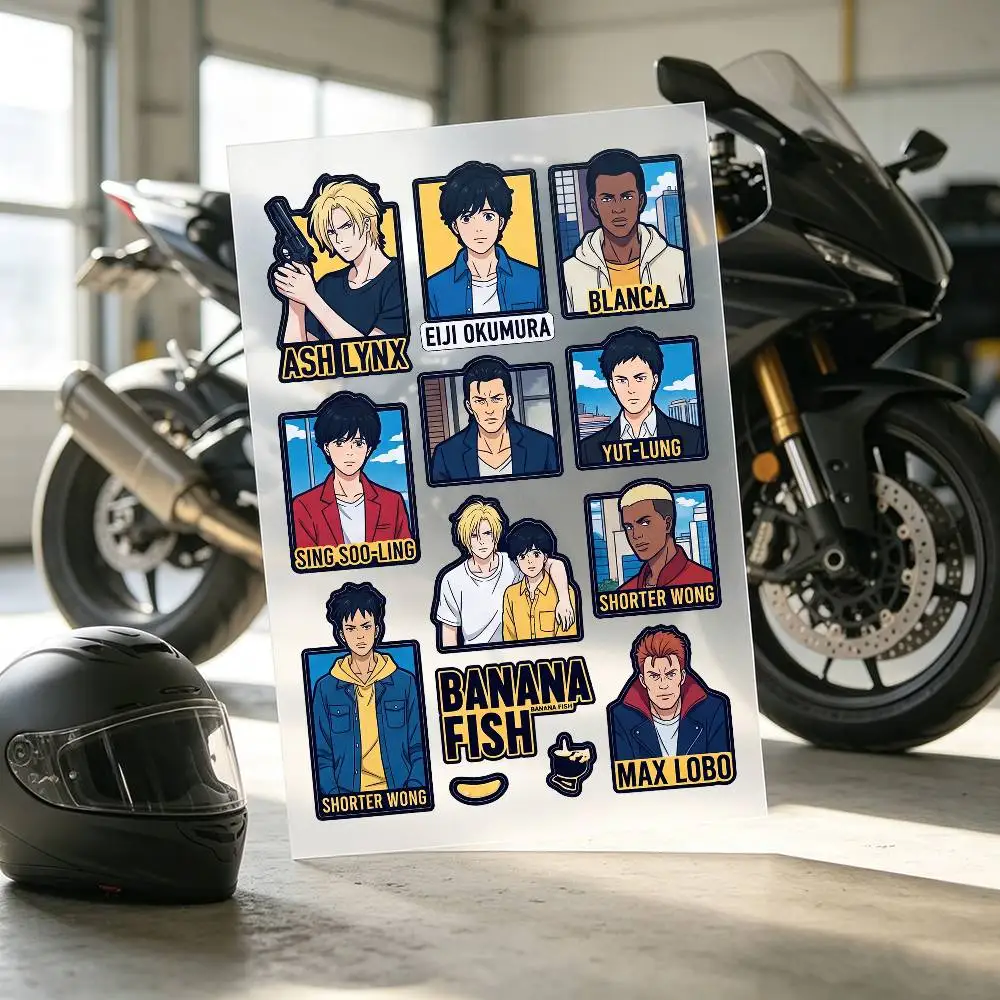 BANANA FISH Stickers Auto Body Bumper Windows Motorcycle Laptop Walls Vinyl Decal Car Tuning Accessories