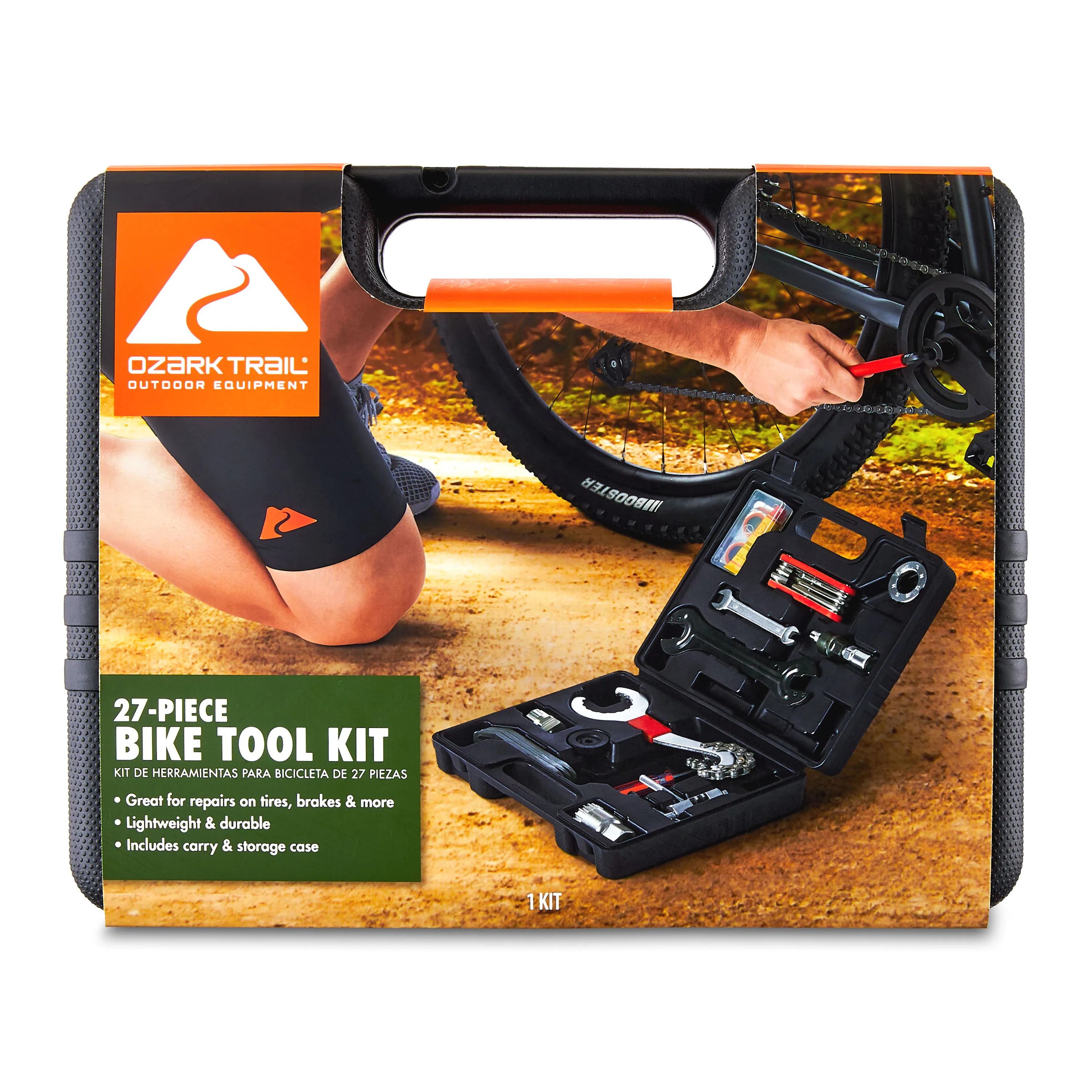 

Bicycle Repair Tool Kit with 27 Essential Tools for Maintenance and Adjustments