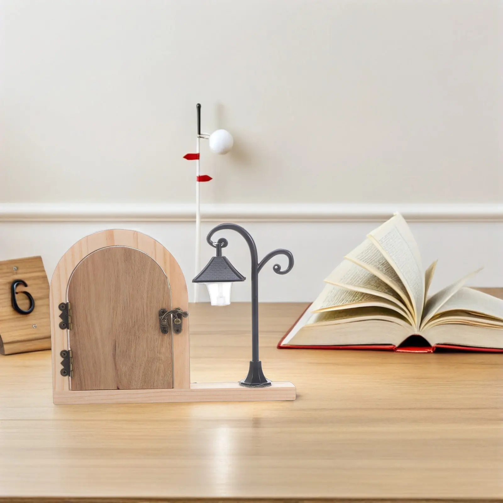 Wooden Fairy Door Outlet Cover Babyproof Socket Protector Night Light Safety Guard Child Proof Plug Cover Kids Room Pet