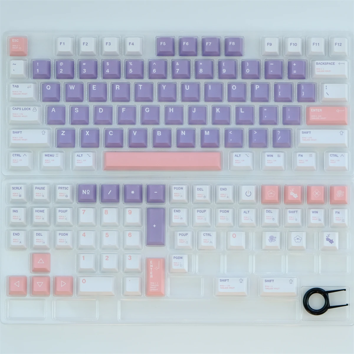 129 teclas GMK Lavender Keycaps Cherry Profile PBT sublimación de tinte de 5 lados GMK Keycap para teclado mecánico MX Switch