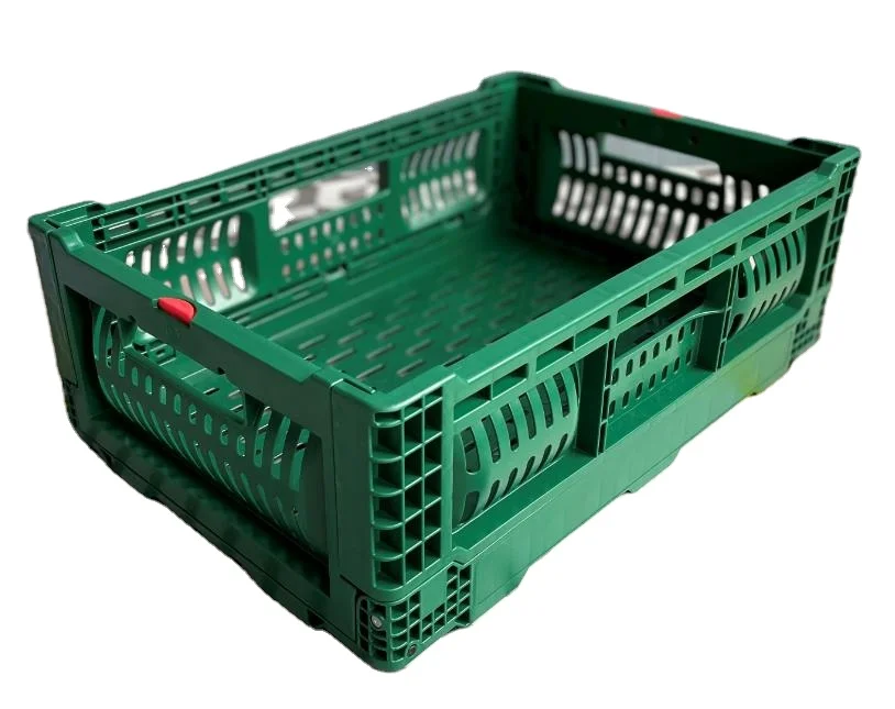 

Поставщик китайской фабрики, многоразовый 500x330x170 мм, индивидуальный цвет, складной и штабелируемый пластиковый вентилируемый ящик для хранения