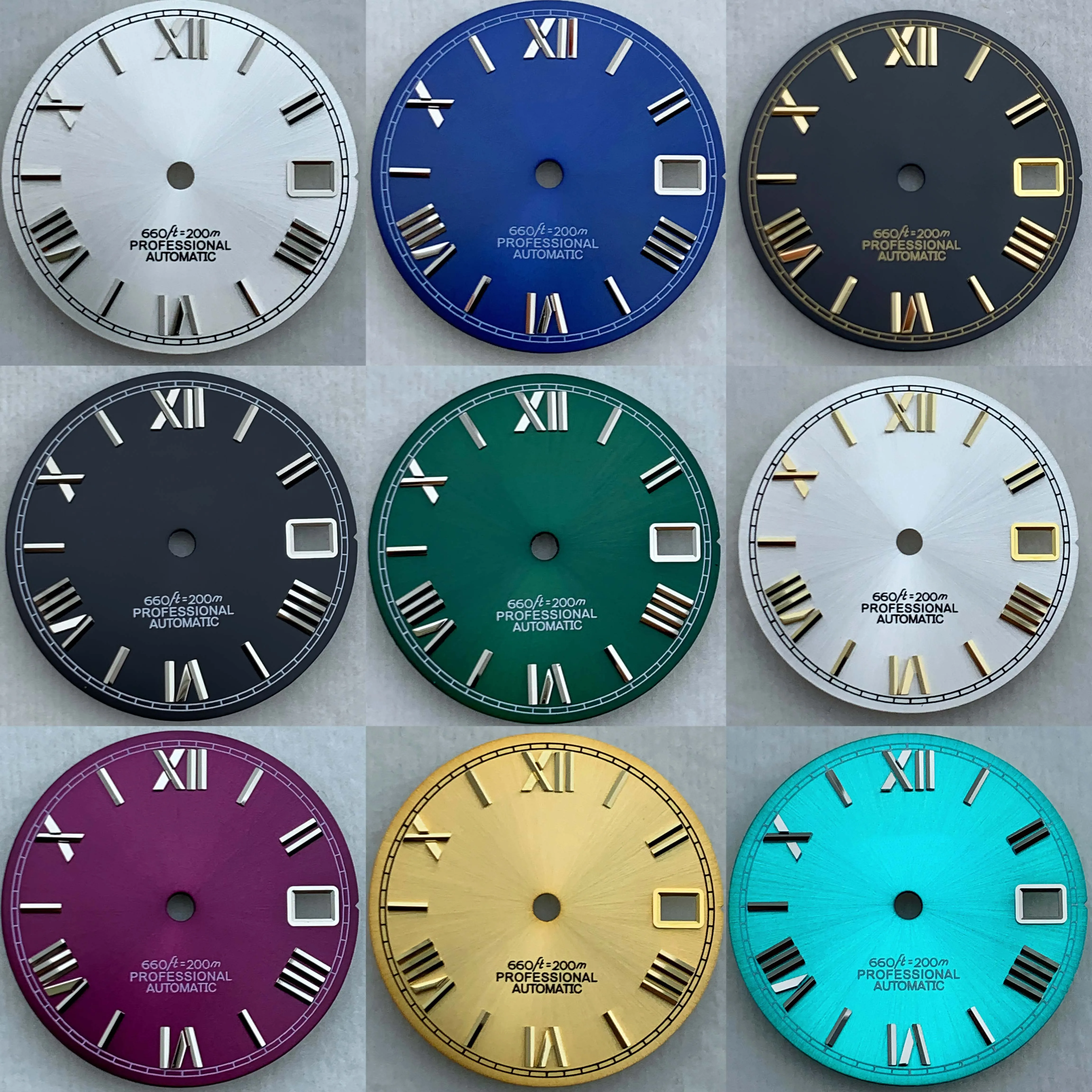 

28.5mm NH35 dial Roman numeral dial suitable for NH35 NH36 movement watch parts men's ten watch improvement accessories