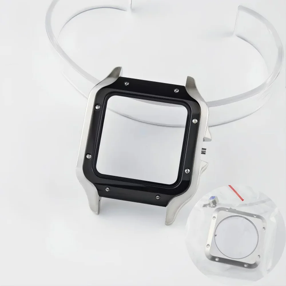 Mod NH36 NH35 Case and Strap Set Santo Case Fit for 7S26 NH35 NH36 Watch Transparent Back Cover Santo Case Bracelet Kit