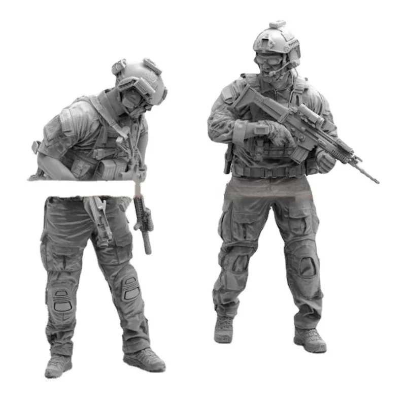 1/35 Scale Resin Figure Model Kit 2 Figures US Special Forces Team Military Hobby Miniatures Unassambled and Unpainted Kit