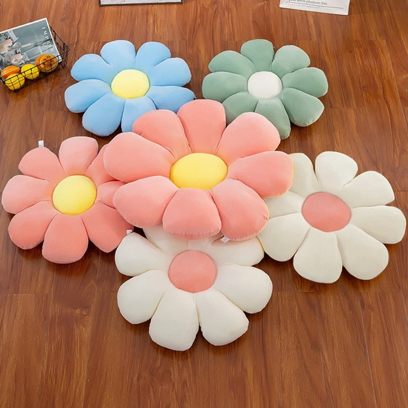 Cute Pillow Stuffed Flower Toy Doll Super Soft Seat Cushion On The Sofa Tatami Floor Pillows Kids Gifts Home Decor