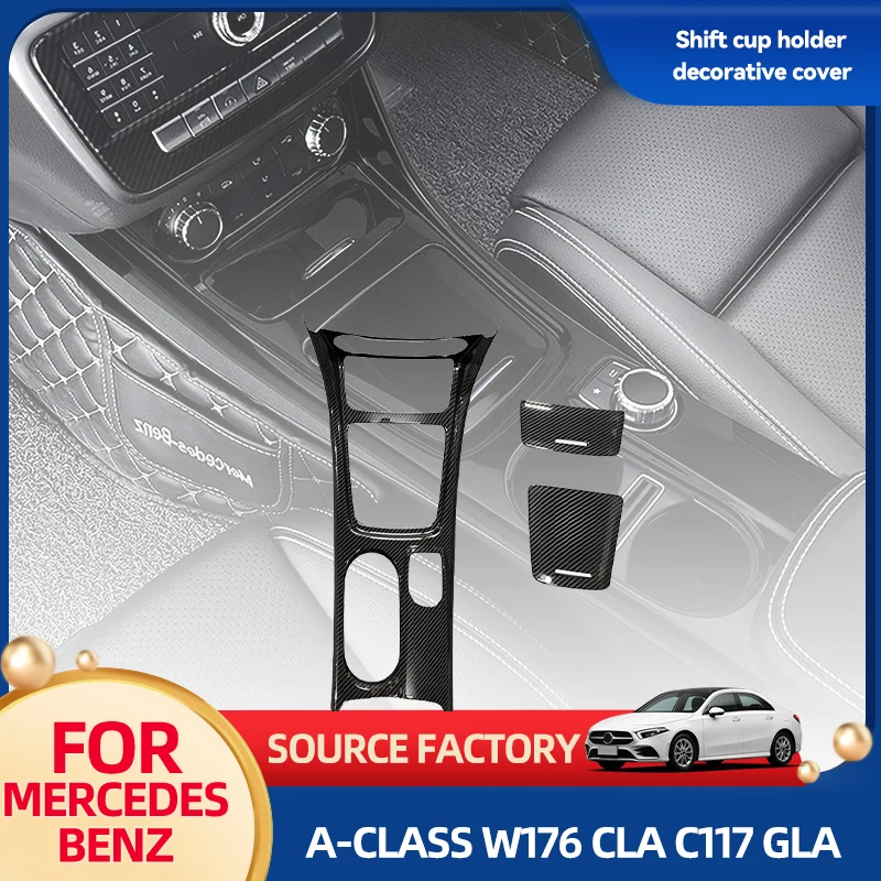 

Interior Mouldings Right-hand drive center console shift cup holder decorative cover decoration for Mercedes-Benz A-Class W176 C
