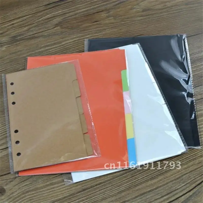 5 Pieces/set A5 A6 Index Binder Dividers Page Index for Loose-leaf Notebook Scrapbooking Diary Stationery School Office Supplies