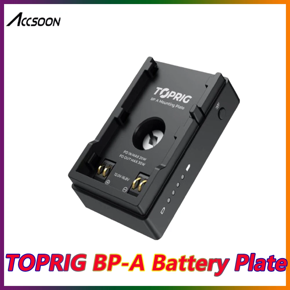 Accsoon TOPRIG BP-A Battery Adapter Plate USB-C for Canon Sony Panasonic Fujifilm Digital Camera C Series BP-A batteries