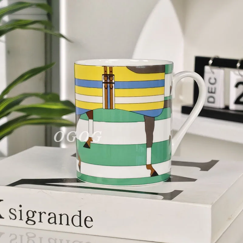 

Высококачественная кофейная кружка из костяного фарфора для офиса и дома, керамическая чайная чашка для ежедневного использования с удобной ручкой