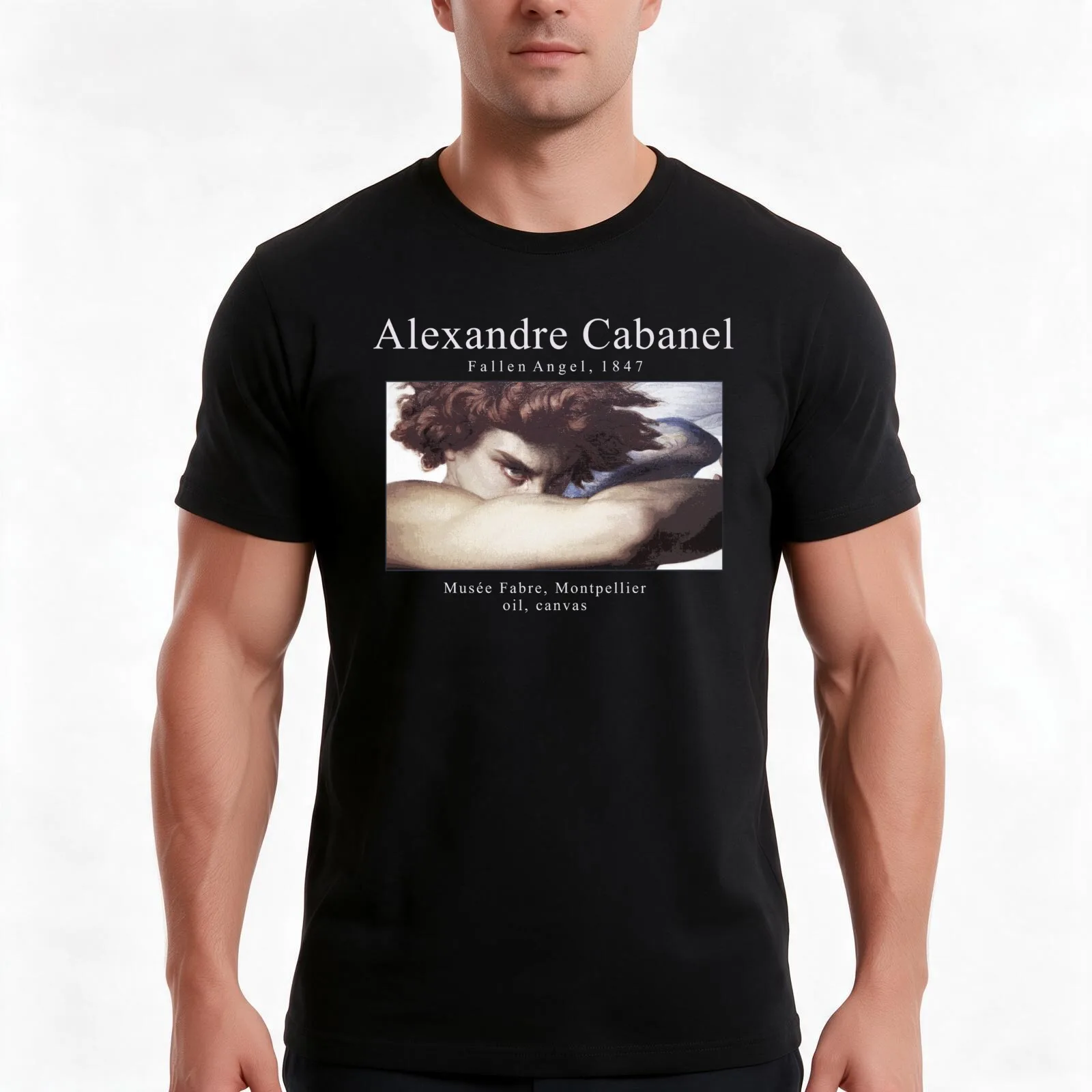 Dark Academia - Alexandre Cabanel - Fallen Angel T-Shirt Summer Casual Cotton Tee Oversized Streetwear Tops Unisex Men Women