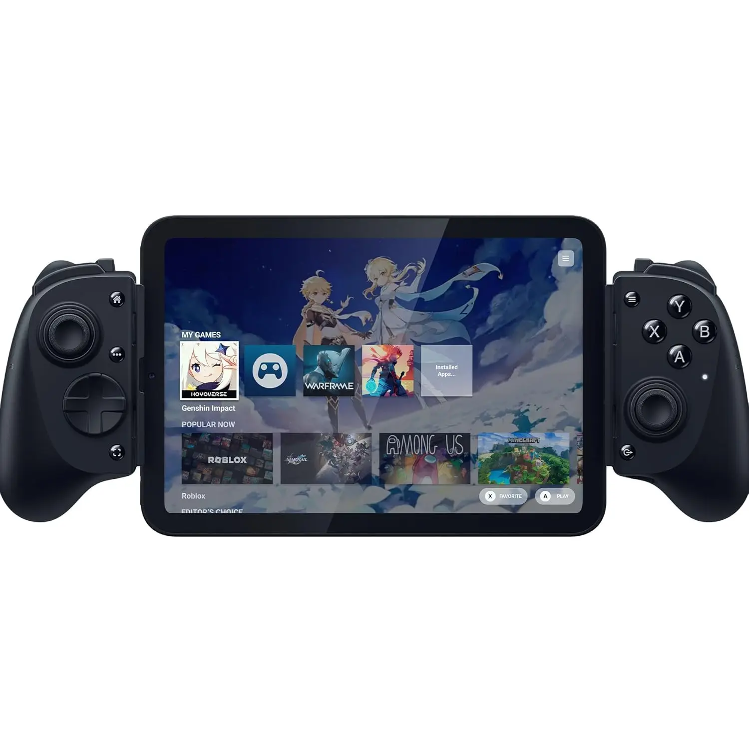 

Профессиональный игровой контроллер для iPhone 15-17, Android и iPad mini: полноразмерные стики, задние кнопки, удаленное управление ПК, тактильная отдача