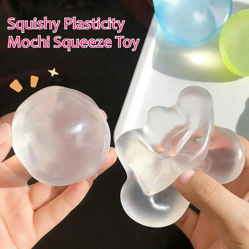 Moldable Squishy Pearl Coconut Oil Squeeze Ball Moldable Stress Relief Ball Squishy Slow Rising Decompression Sensory For Adult