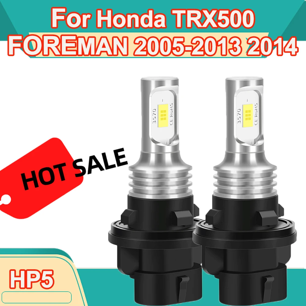 For Honda TRX500 FOREMAN 2005-2013 2014 34901-HP5-601 LED Headlight Bulb Lights