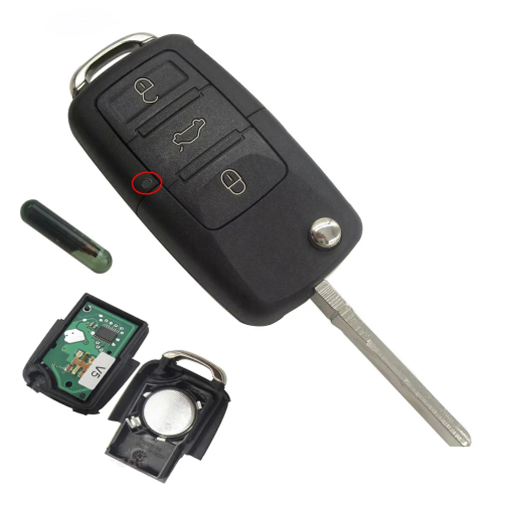 

Car Remote Key With ID48 Chip 1J0959753AH for VW PASSAT 02-05