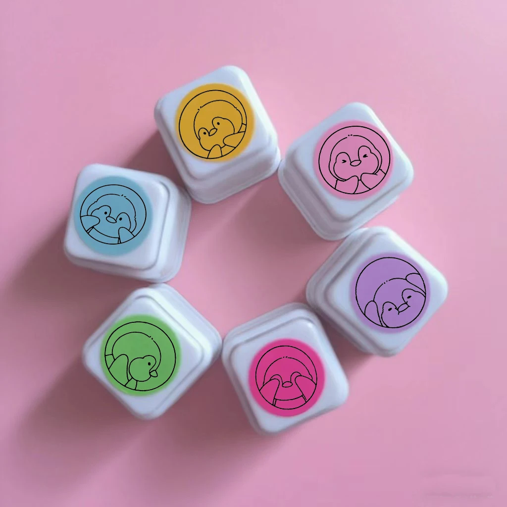 ستة نوع زر طوابع طوابع الزخرفية لسكرابوكينغ بطاقات الهدايا مغلفات بريدية يوميات Kawaii Stamps القرطاسية DIY الفنون #4