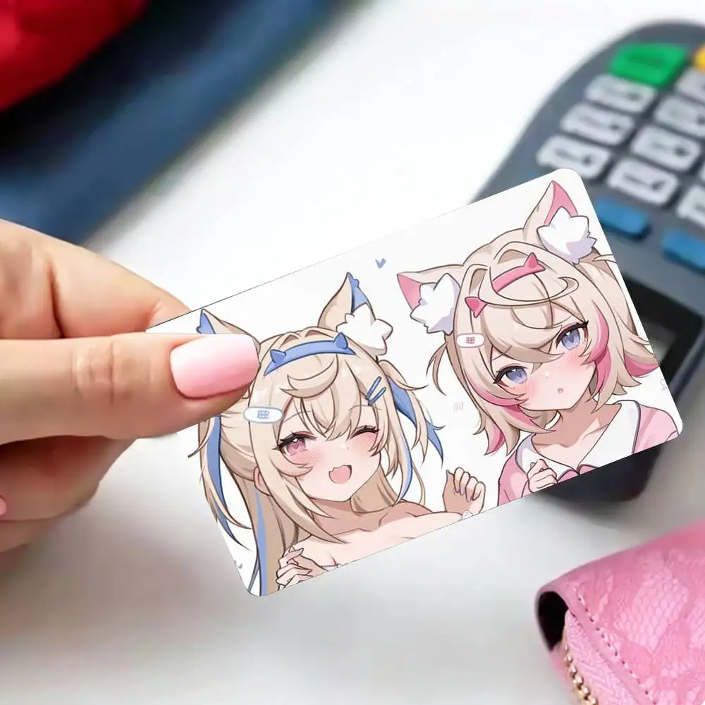 CUTE Hololive Girl F-FuwaMoco   4pcs 1Set Card Stickers Small Waterproof Chip 4PCS Card Sticker Anti-Scratch