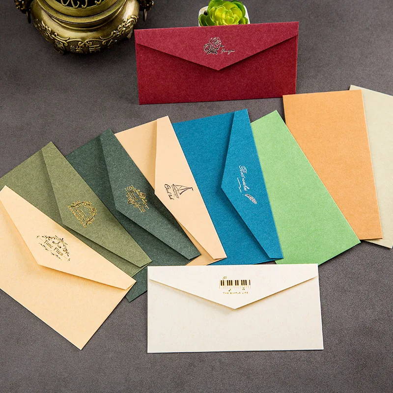 

50pcs/lot Envelope Small Business Supplies Western Style High-grade Postcards Paper Envelopes for Wedding Invitations Stationery