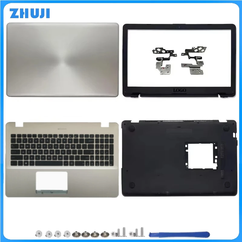 

For X542 X542UR X542UQR X542UN X542UQ FL8000U A580 F580 V580 NEW LCD Back Cover Bottom Case Front Bezel Housing Case Shell