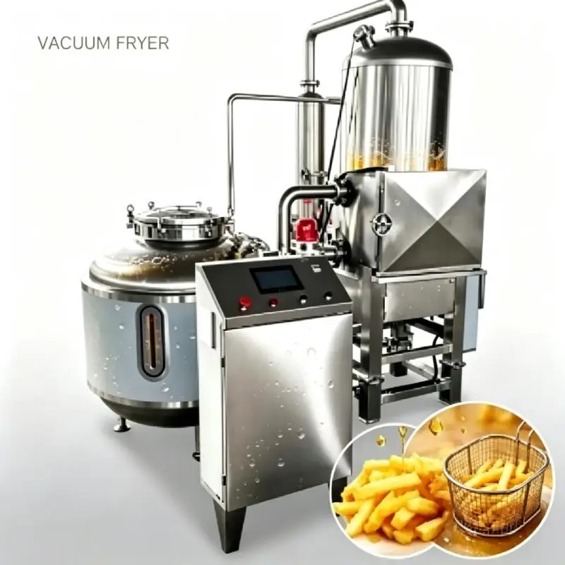 Automatic Low Temperature Vacuum Frying Machine For Banana Potato Apple Fruit Vegetable Chips Commercial Production