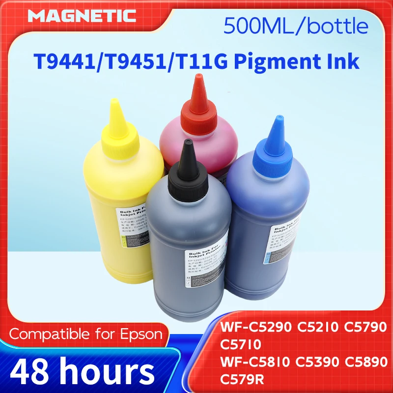 C5210 Ink T9441 T9451 T9461 T11G 1PC 500ml Pigment Ink Compatible For Epson WorkForce Pro WF-C5290 C5790 C5210 C5710 C5390 C5890