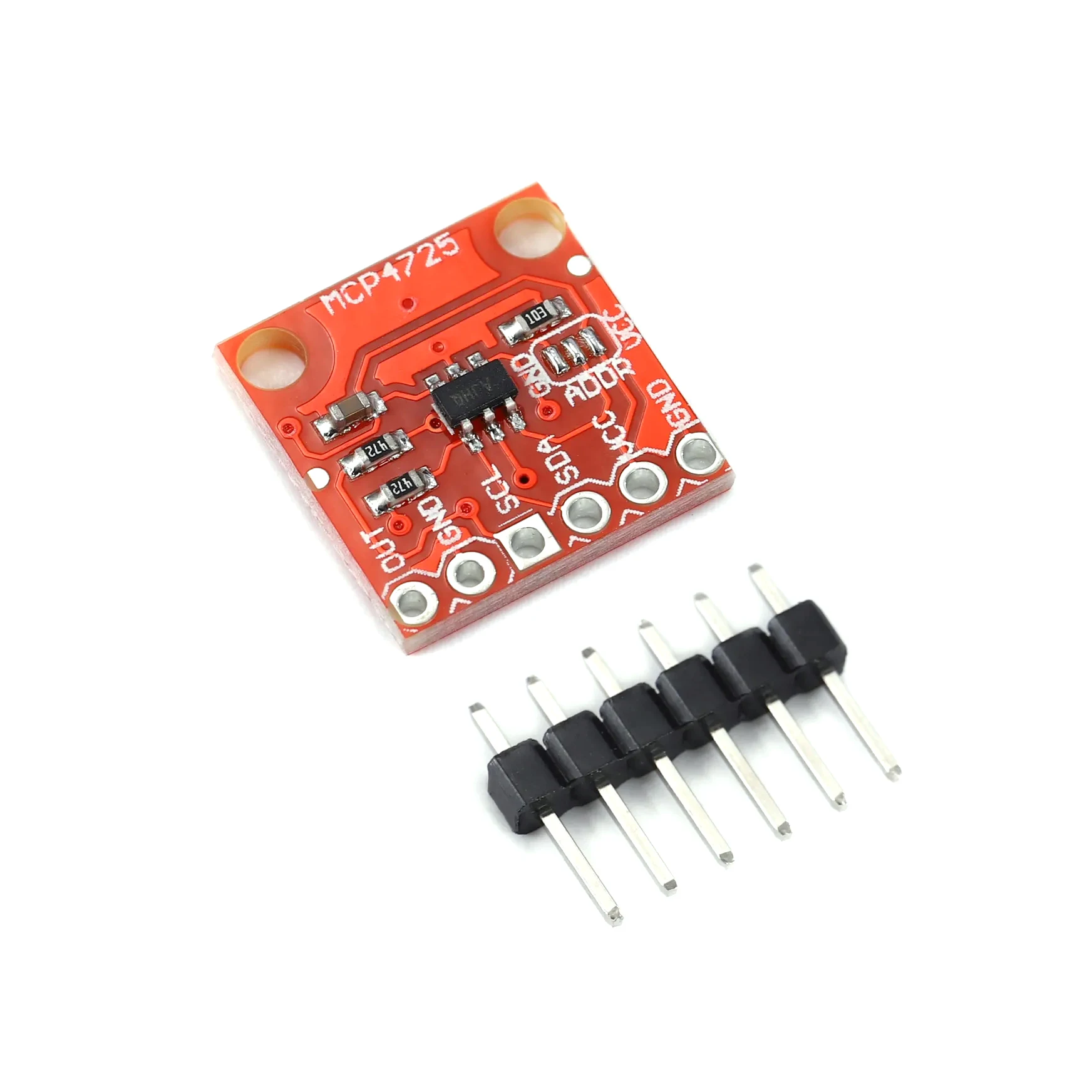 I2C DAC Module MCP4725, 12 Bit Digital To Analog Converter Development Board for Arduino
