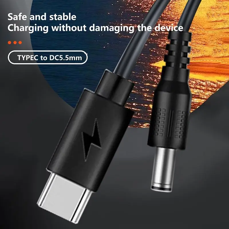 の＃ Type C To DC 5.5MM Power Boost Cable 5V Boost Line 14 Adapters Fast Charging USB C To DC Connector For Wifi Router Fan TV BOX