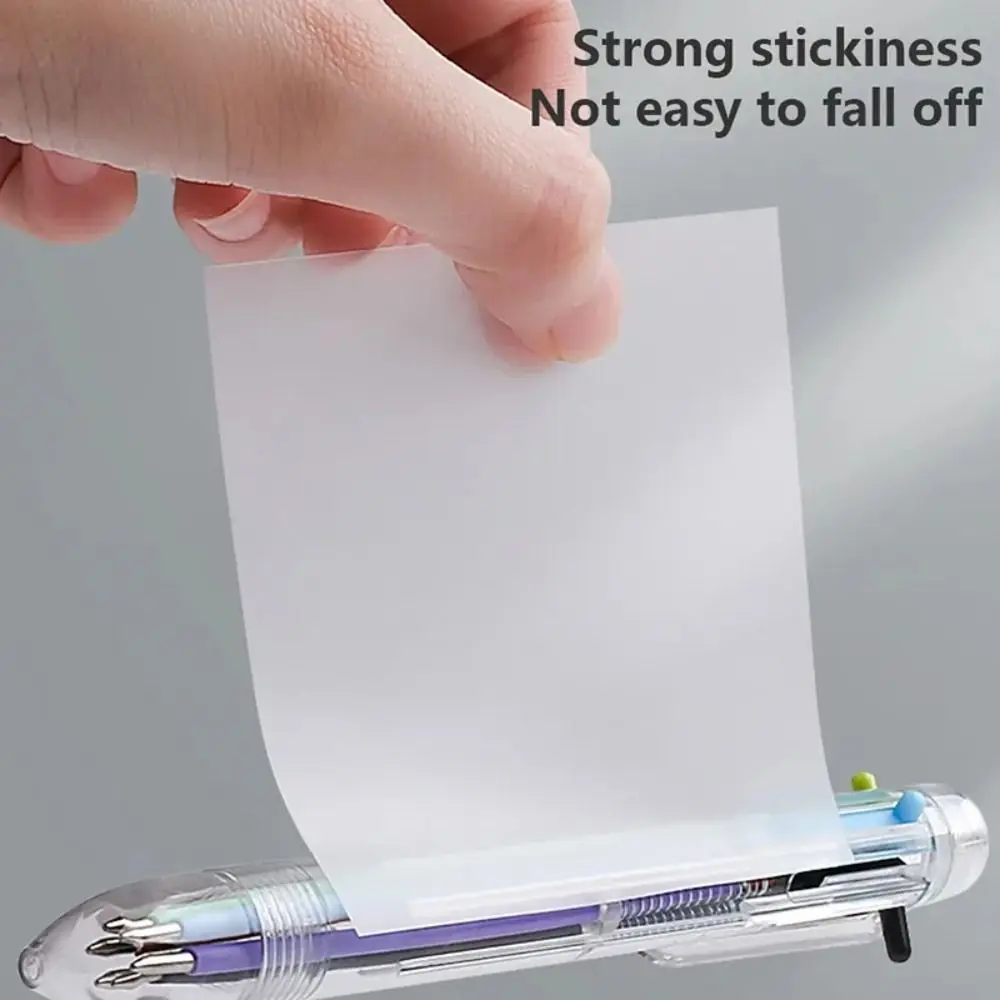 50 Sheets Reusable 50 Sheets Sticky Notes Transparent Waterproof Bookmark Marker Note Paper