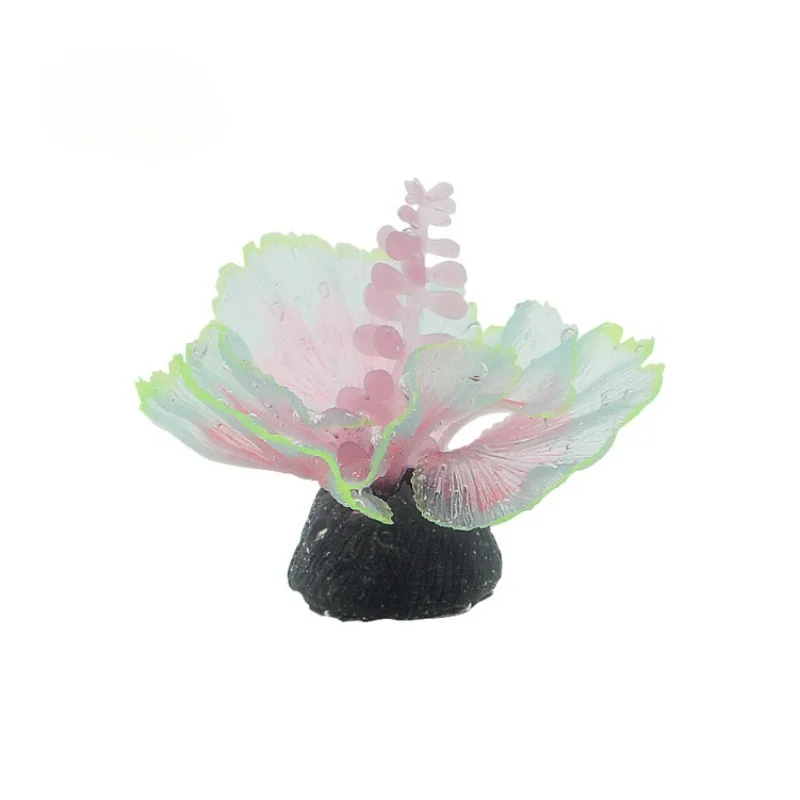 Fluorescent Aquarium Decor Fish Tank Landscaping Coral Simulation Lettuce Coral Ornaments Small Underwater World Landscape Decor