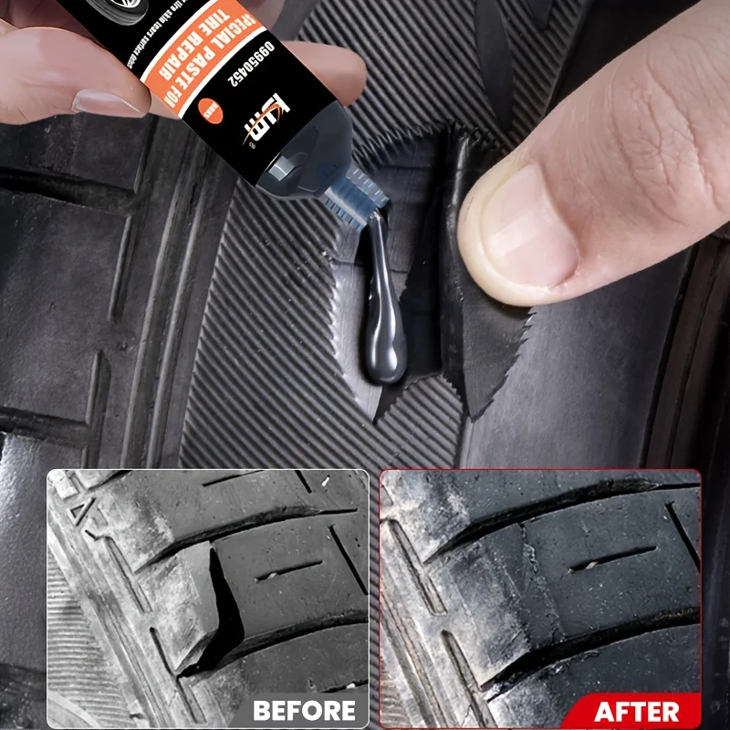 KJM Tire Repair Glue - Professional Soft Glue for Side Damage & Scratches, Waterproof, Wear-Resistant, Multi-Use Dry Repair Tool