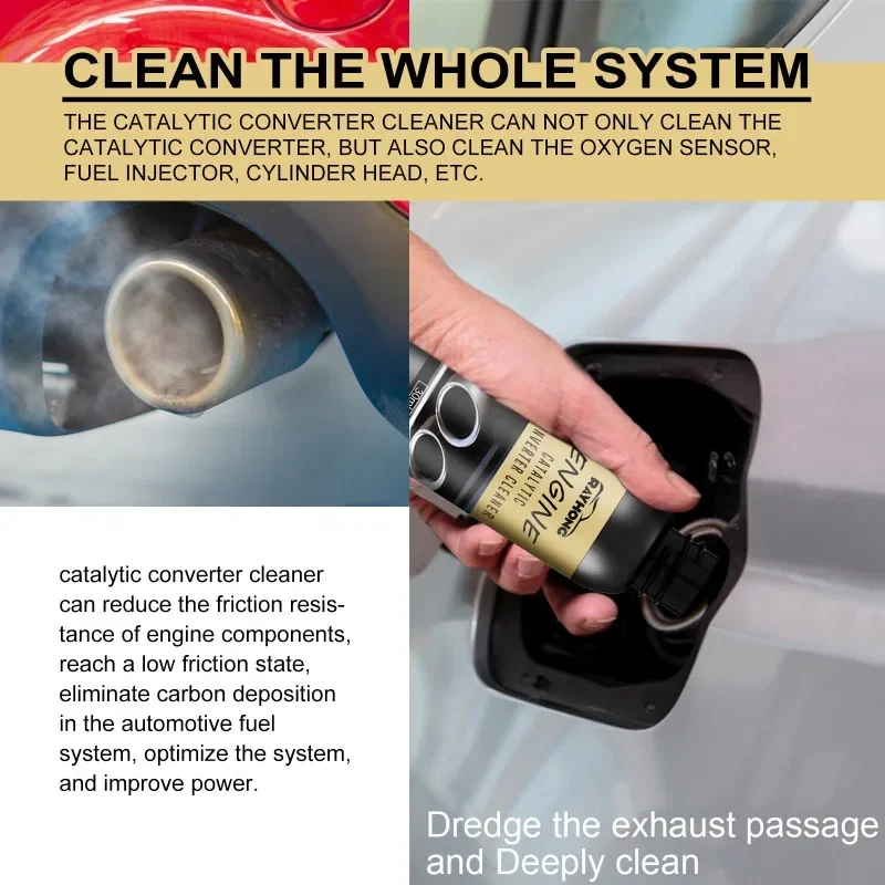 Engine Catalytic Converter Cleaner, No Disassembly and Cleaning, Carbon Removal, Exhaust Gas, Engine Cleaner