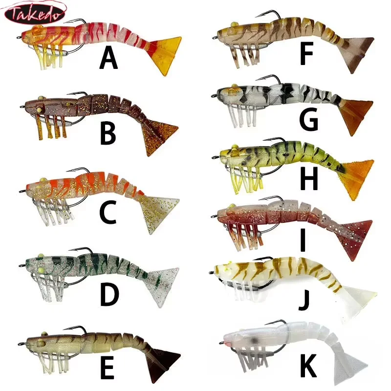 TAKEDO LIVE SHRIMP LV01A 90MM 8G 120MM 17G Garnelen Köder TPR Künstliche Köder Weicher Köder angeln Garnelen Köder Meer Bass Köder – Detail 3