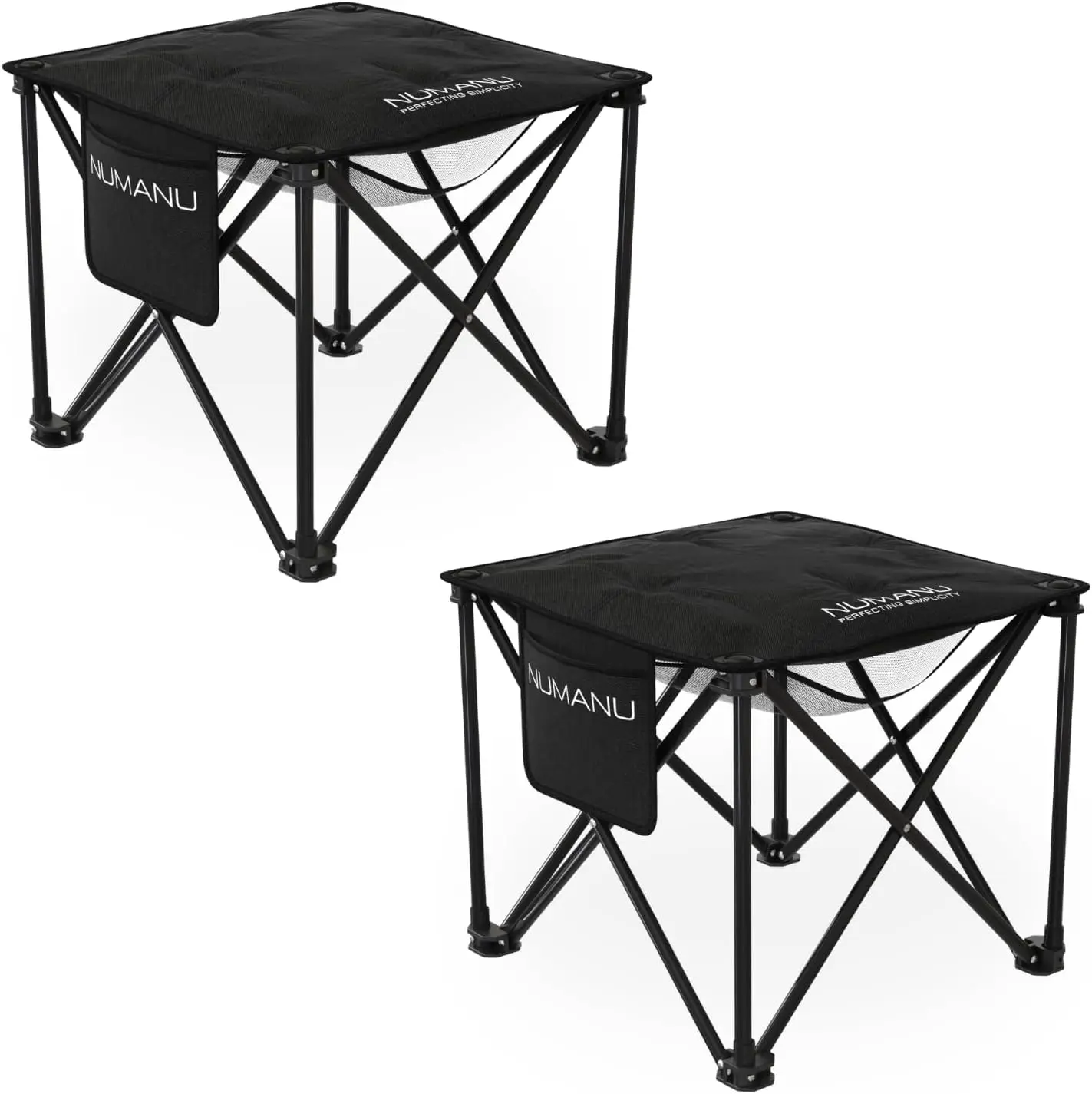 

2-Pack Oversized Padded Camping Stool for Adults, Thick Padded 18.5" Heavy Duty Outdoor Chairs with Anti-Slip Feet & Carry Bag