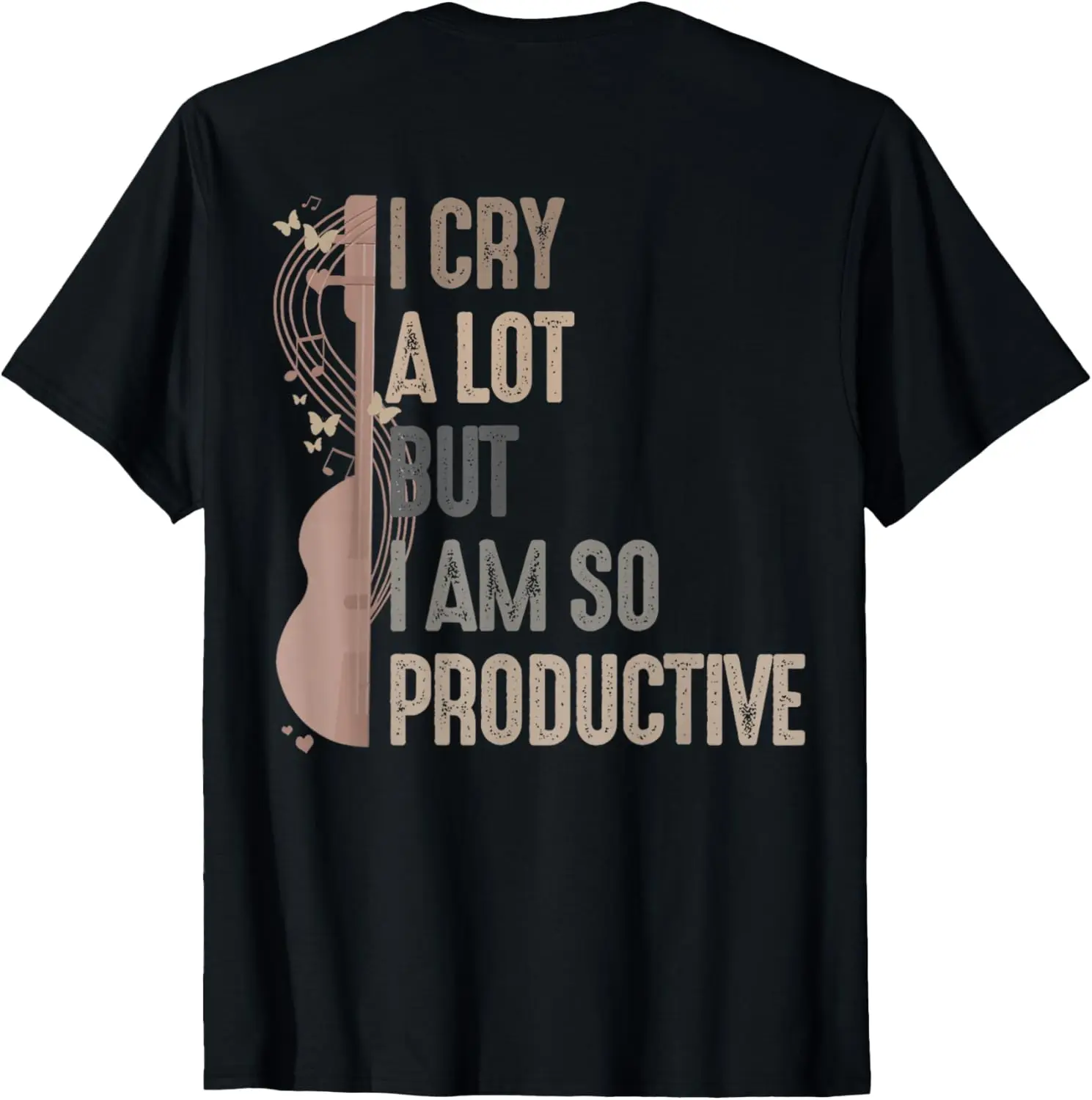 Retro I Cry A Lot But I Am So Productive Funny Trending Meme T-Shirt