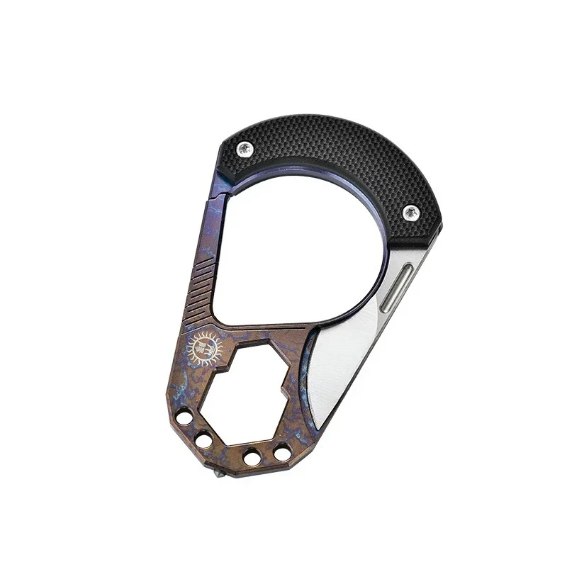 EDC titanium alloy key chain broken window tungsten steel head key chain portable multi-functional outdoor tool